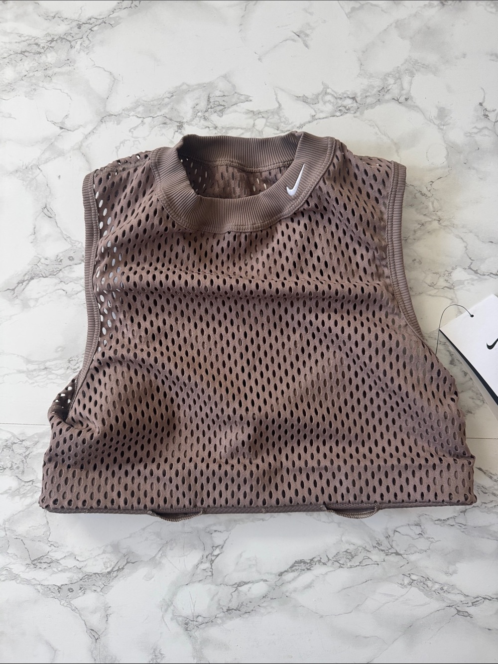 NWT Nike Indy Net Low Support Padded Sports Bra Mink Medium DriFit - Picture 5 of 7
